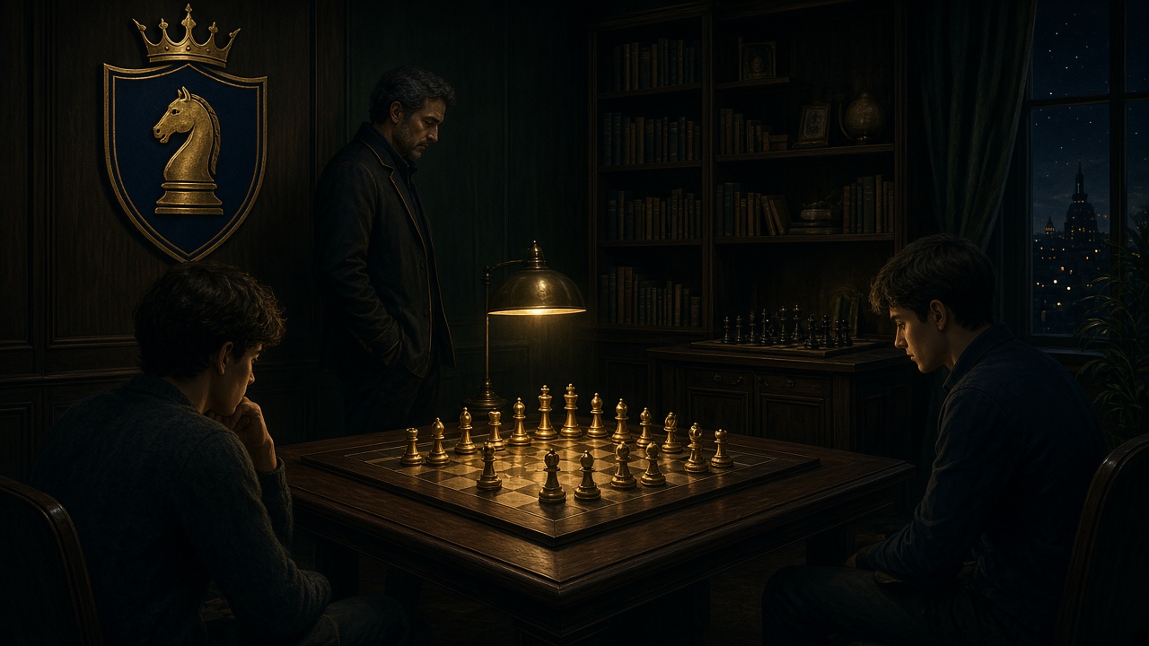 A quiet chess hall prepared for study